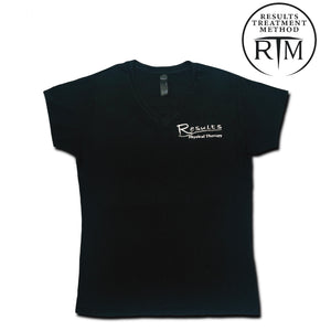 Women's Black V-Neck T-shirts